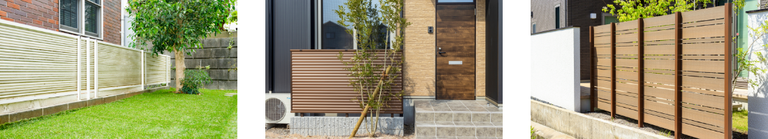 目隠しフェンスやブロック イメージ写真